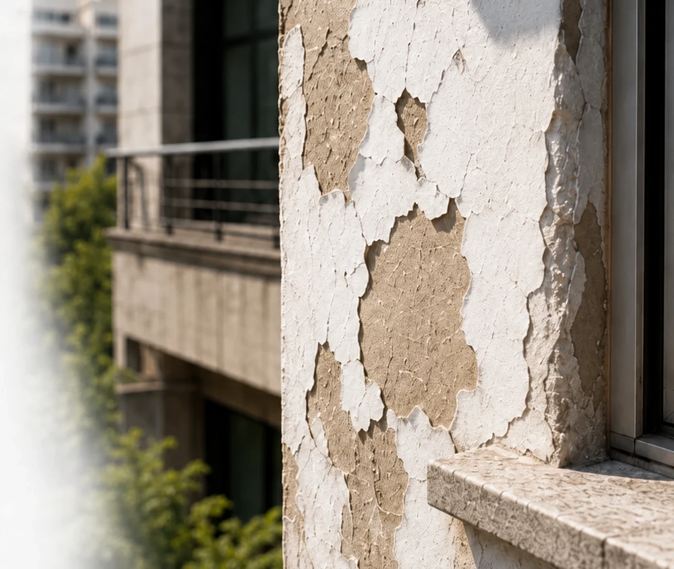 Patología de fachada en un edificio